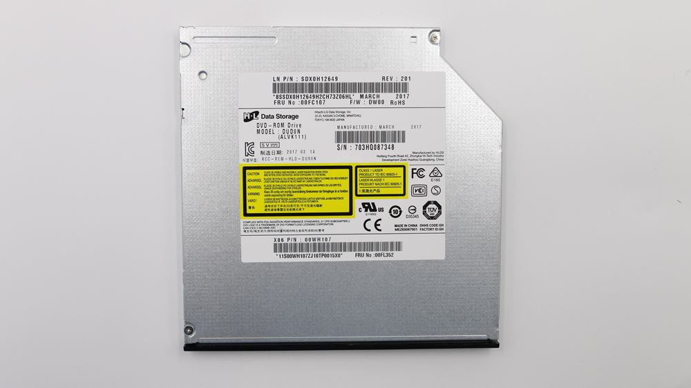 Lenovo Rack Server RD550 (ThinkServer) OPTICAL DRIVES - 00FC107