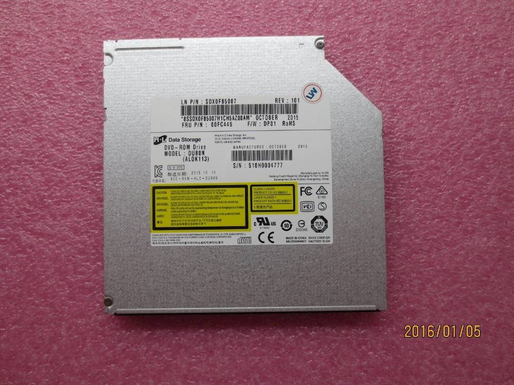 Lenovo M900 Desktop (ThinkCentre) OPTICAL DRIVES - 00FC445