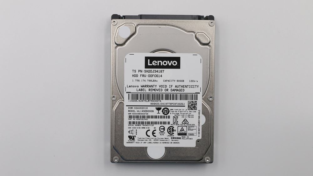 Lenovo Tower Server - TS450 (ThinkServer) HARD DRIVES - 00FC614