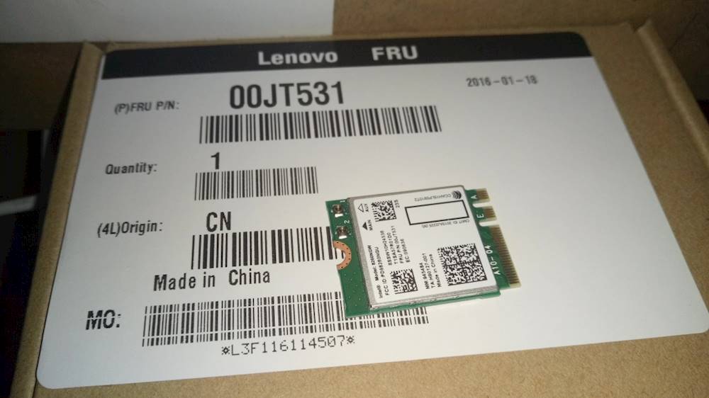 Lenovo ThinkPad T460 Wireless LAN adapters - 00JT531