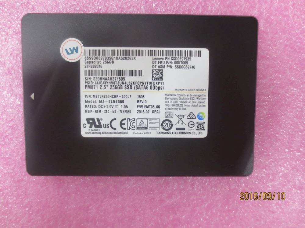 Lenovo ThinkCentre M93p SOLID STATE DRIVES - 00KT009