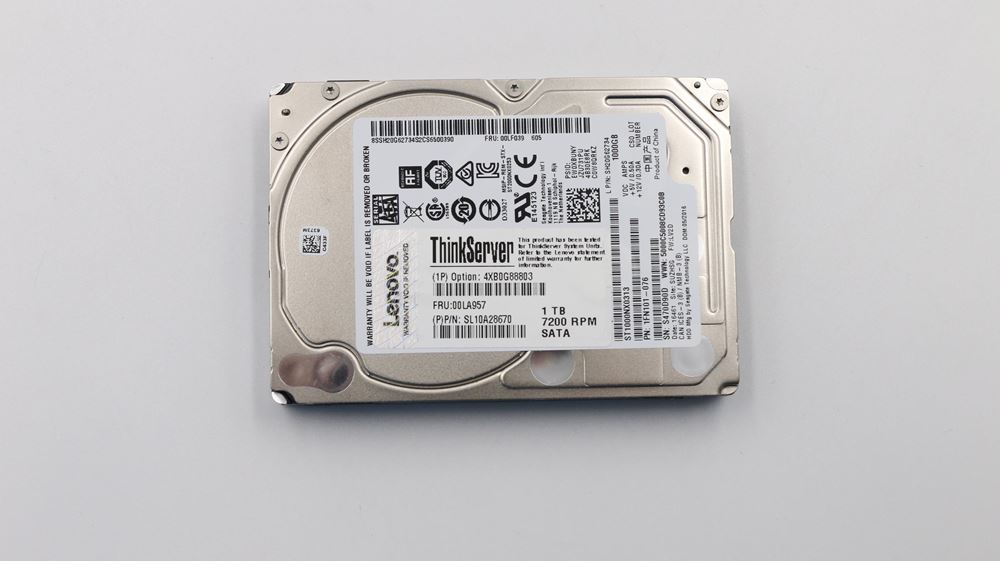 Lenovo Tower Server - TS150 (ThinkServer) HARD DRIVES - 00LA957