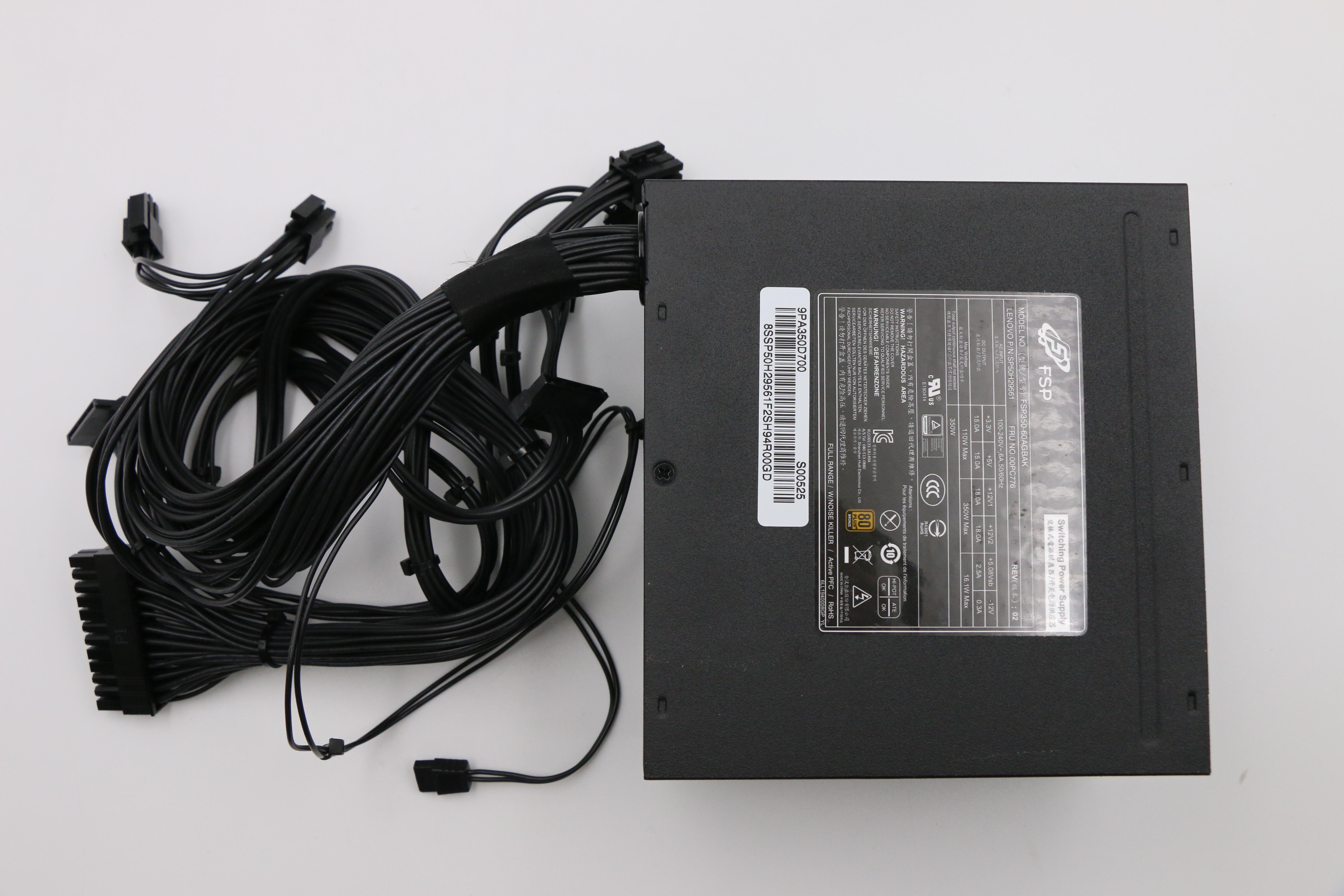00PC776 - Original Lenovo FRU,PWR_SUPPLY,100-240Vac,350W 85%