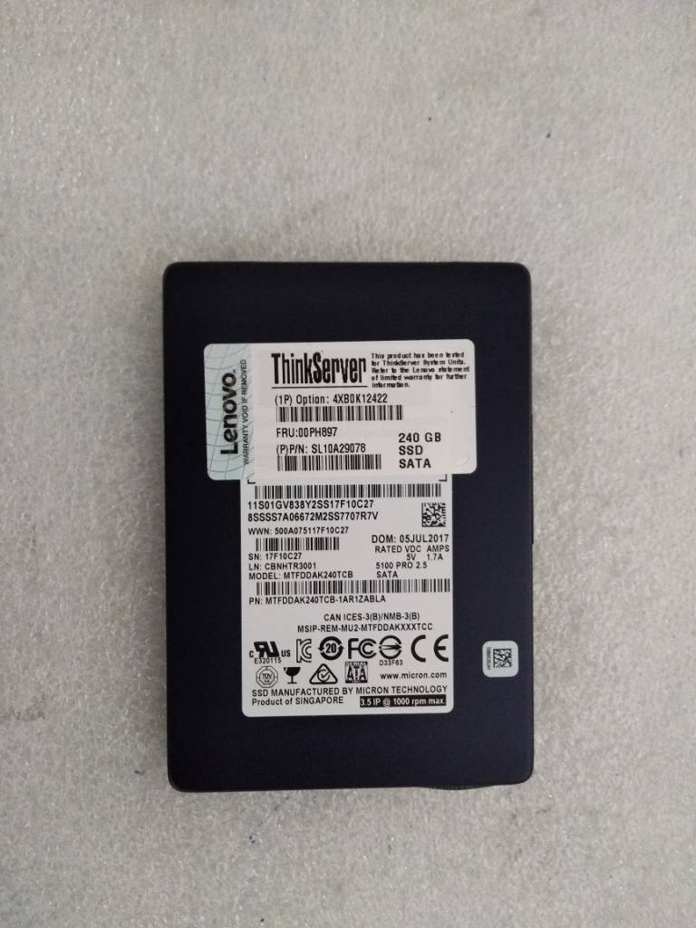 Lenovo Tower Server - TS150 (ThinkServer) SOLID STATE DRIVES - 00PH897