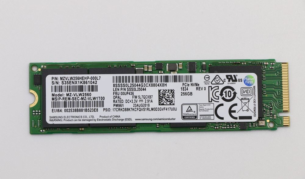 Lenovo Part 00UP436 Lenovo SSD M.2 2280 PCIe NVMe 256GB OPAL 2.0 
