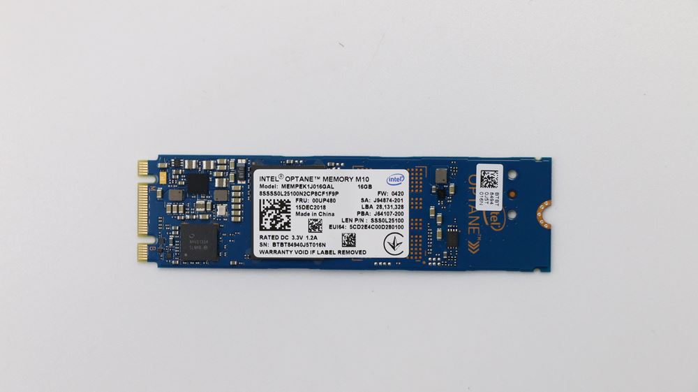 Lenovo Part 00UP480 Lenovo SSD M.2 2280 PCIe NVMe Optane memory 1