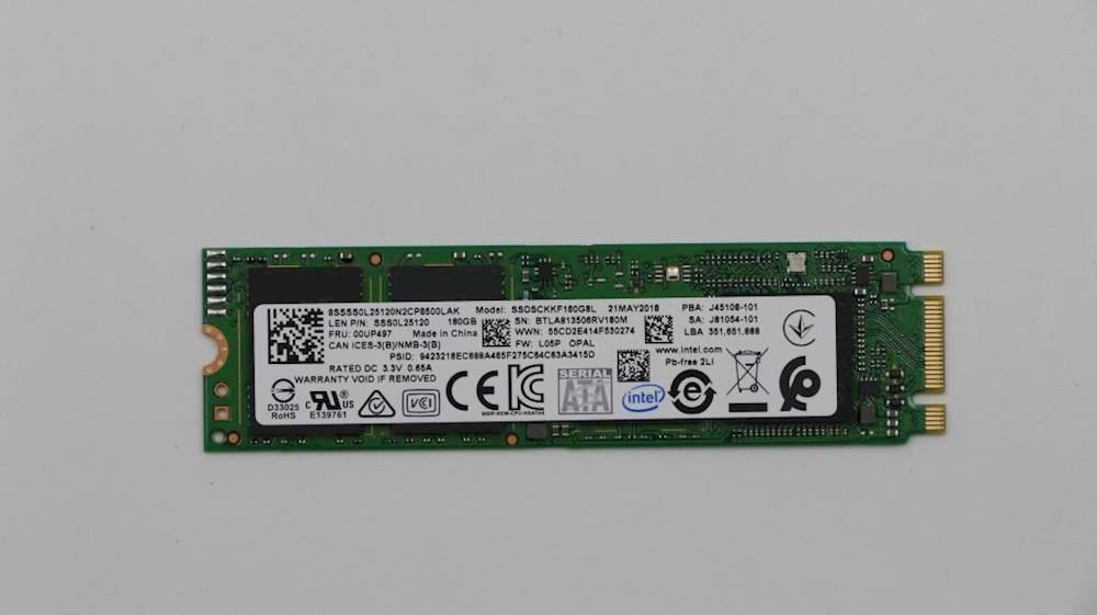 Lenovo ThinkPad T470s SOLID STATE DRIVES - 00UP497