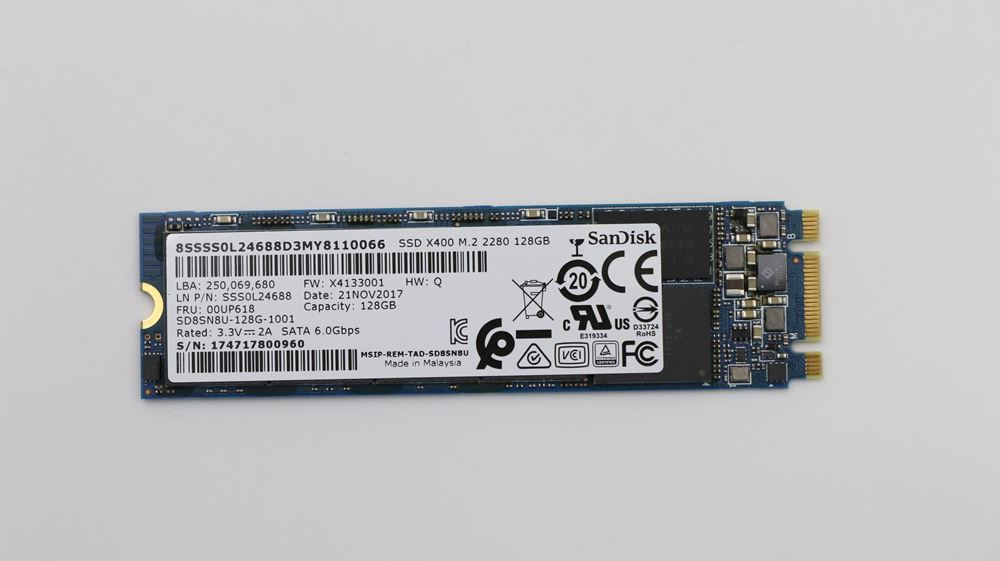 Lenovo ThinkPad T470s SOLID STATE DRIVES - 00UP618
