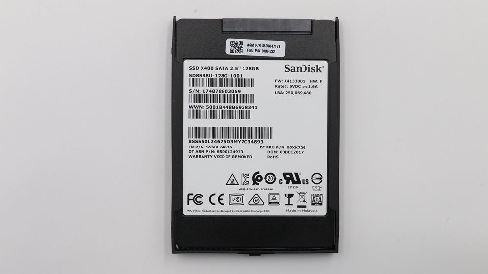 Lenovo ThinkPad T480 (20L5, 20L6) Laptop SOLID STATE DRIVES - 00UP632
