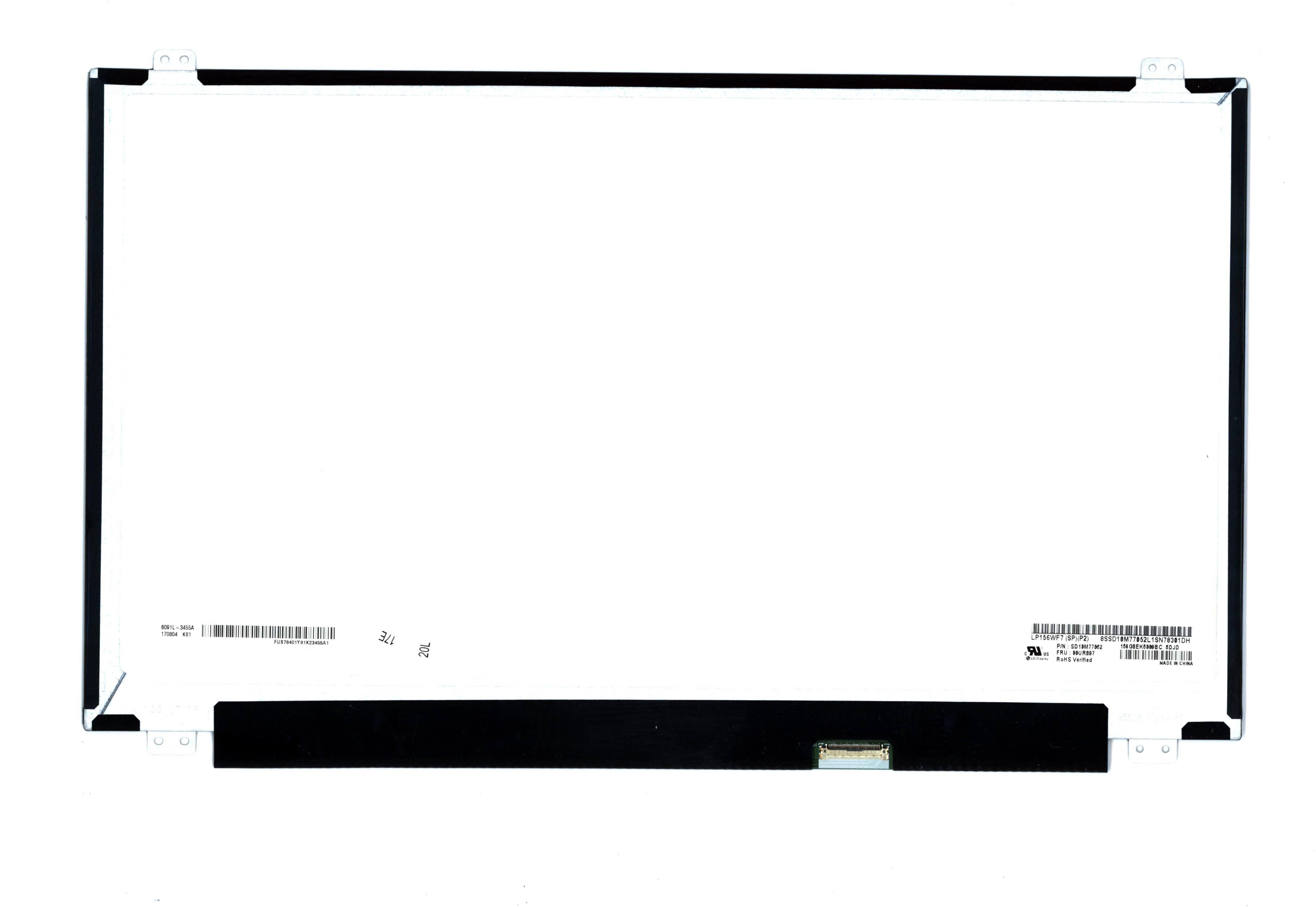 00UR897 - Original Lenovo LCD Panel, 15.6", FHD, Anti-Glare, Touch, IPS, 250nits, LP156WF7-SPP2