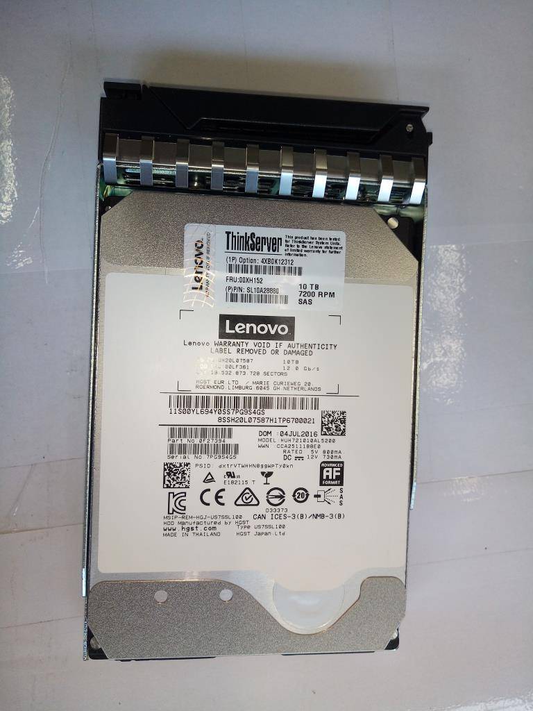 Lenovo Rack Server RD350 (ThinkServer) HARD DRIVES - 00XH152