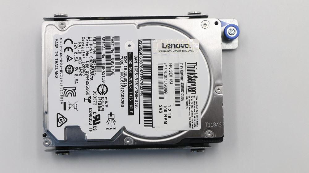 Lenovo Rack Server - RS160 (ThinkServer) HARD DRIVES - 00XH184