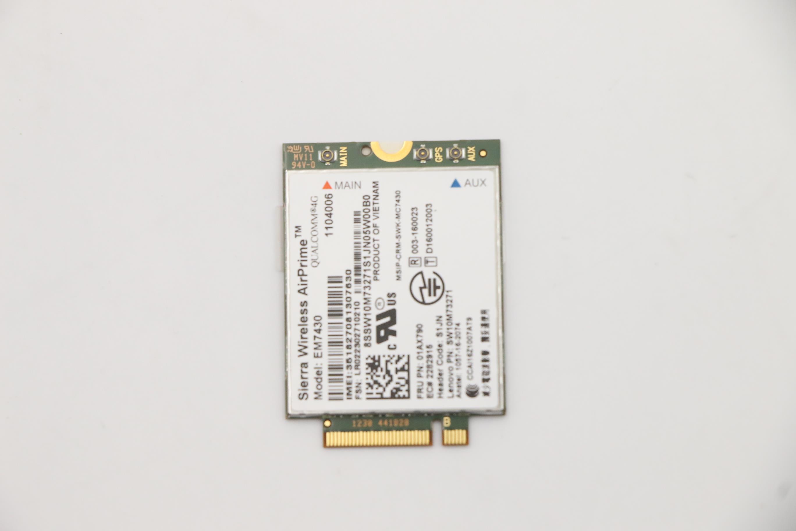 01AX790 - Original Lenovo FRU Sierra EM7430 WWAN Module Tablet Sku (Add Kei DPR).