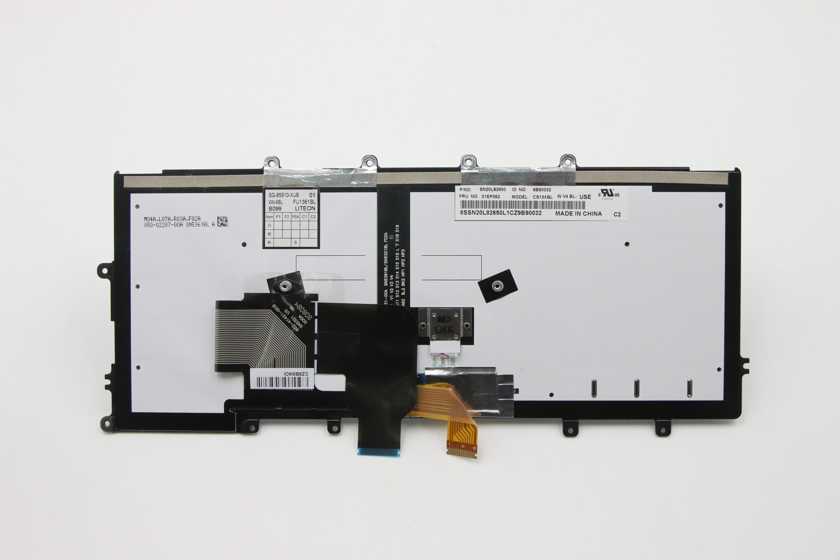 01EP062 - Original Lenovo Keyboard Backlit Liteon US English
