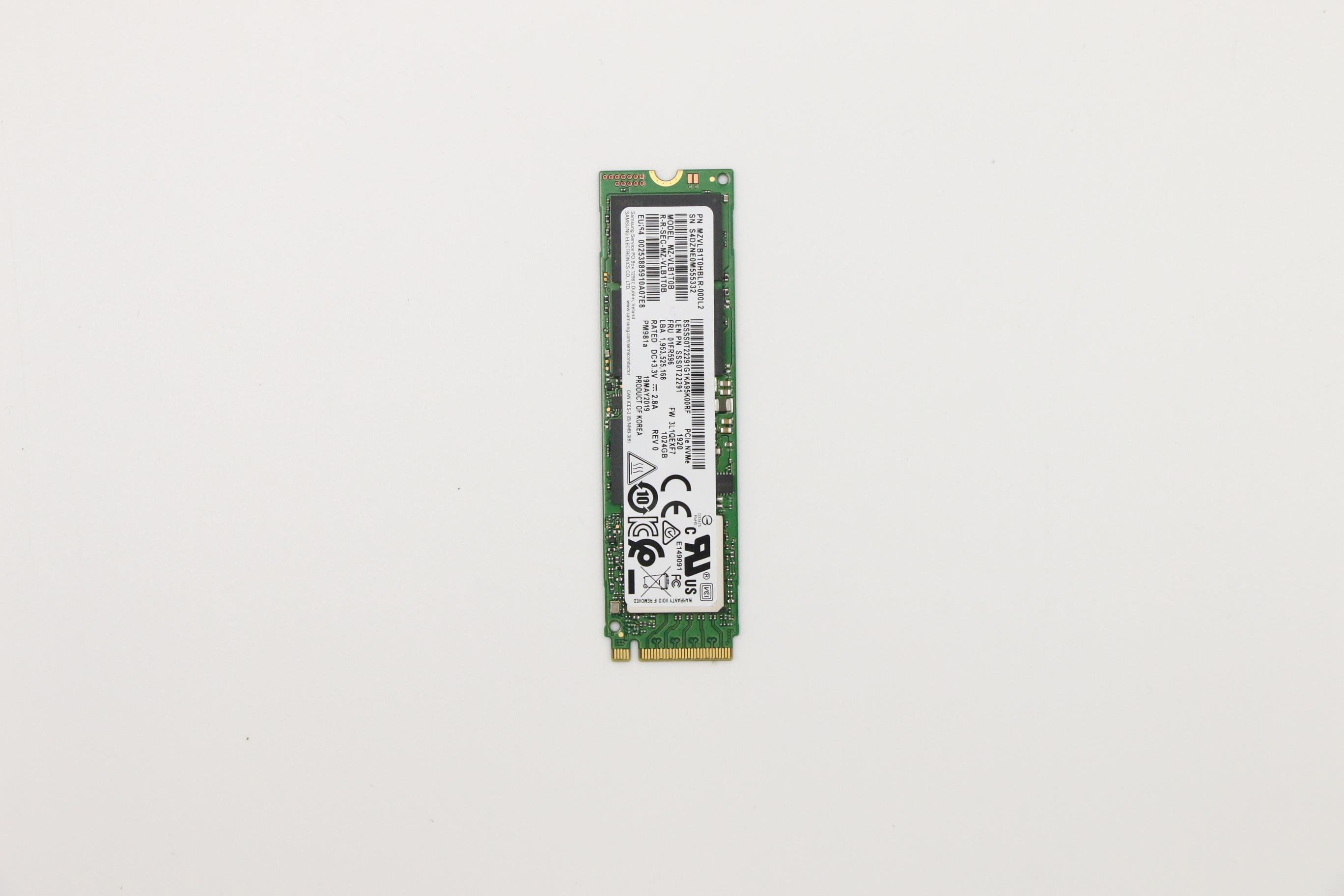 Lenovo Part  Original Lenovo SAMSUNG PM981a 1TB M.2 PCIe 2280 MZVLB1T0HBLR-000L7 SSD