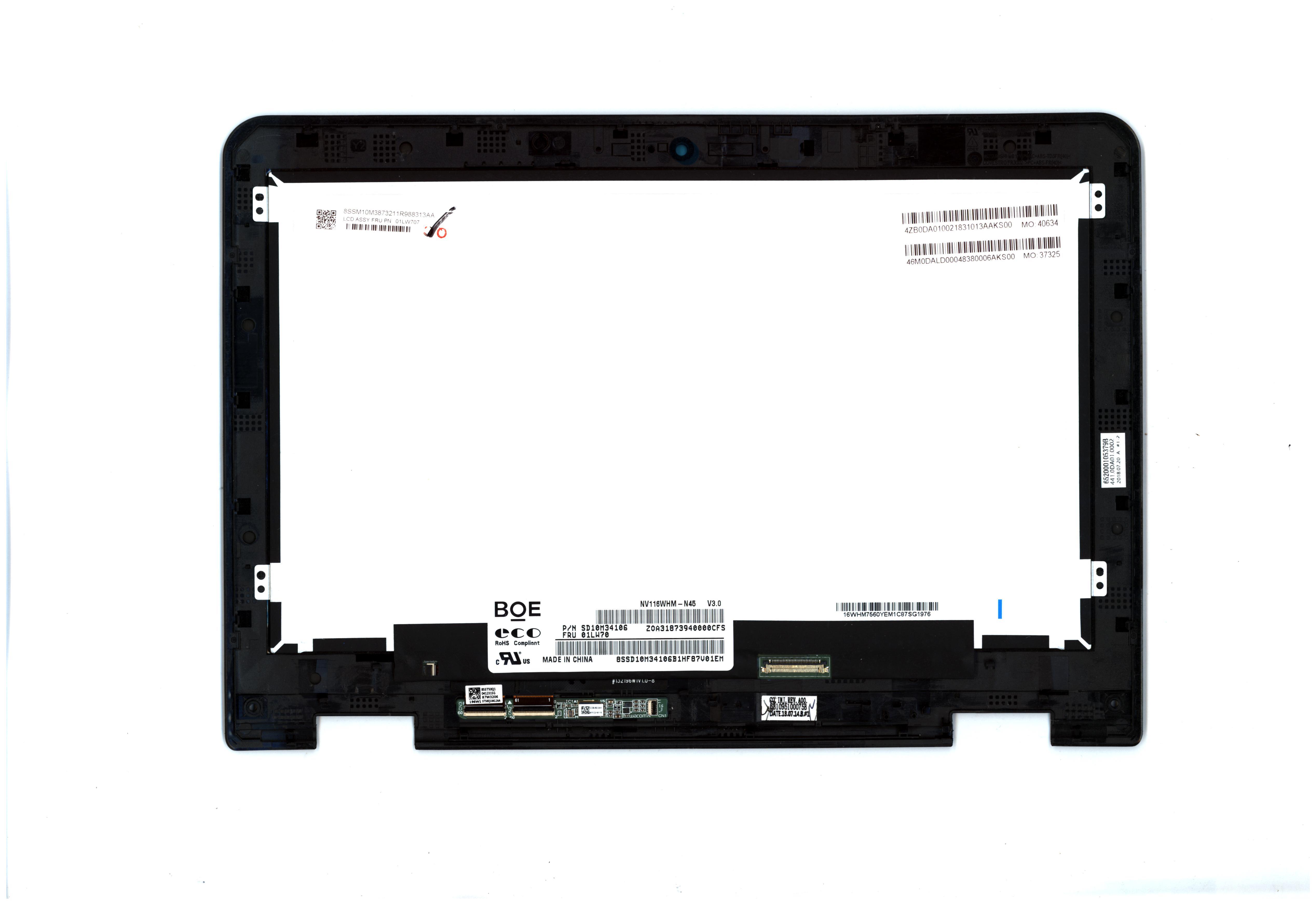 Lenovo Yoga 11e 5th Gen (20LN, 20LM) Laptop (ThinkPad) LCD ASSEMBLIES - 01LW705