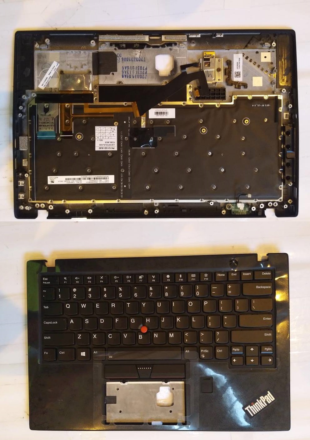 Lenovo ThinkPad X1 Carbon 5th Gen - Kabylake (20HR, 20HQ) Laptop C-cover with keyboard - 01LX508