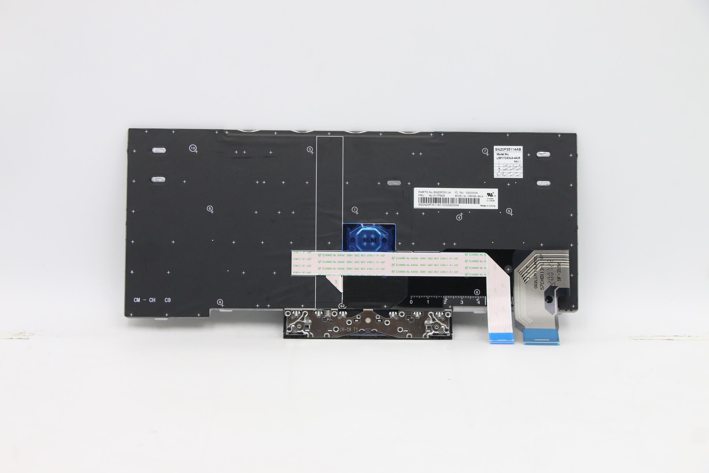 01YP829 - Original Lenovo FRU CM Keyboard Shrunk  ASM,Silver (Chicony) US English Euro