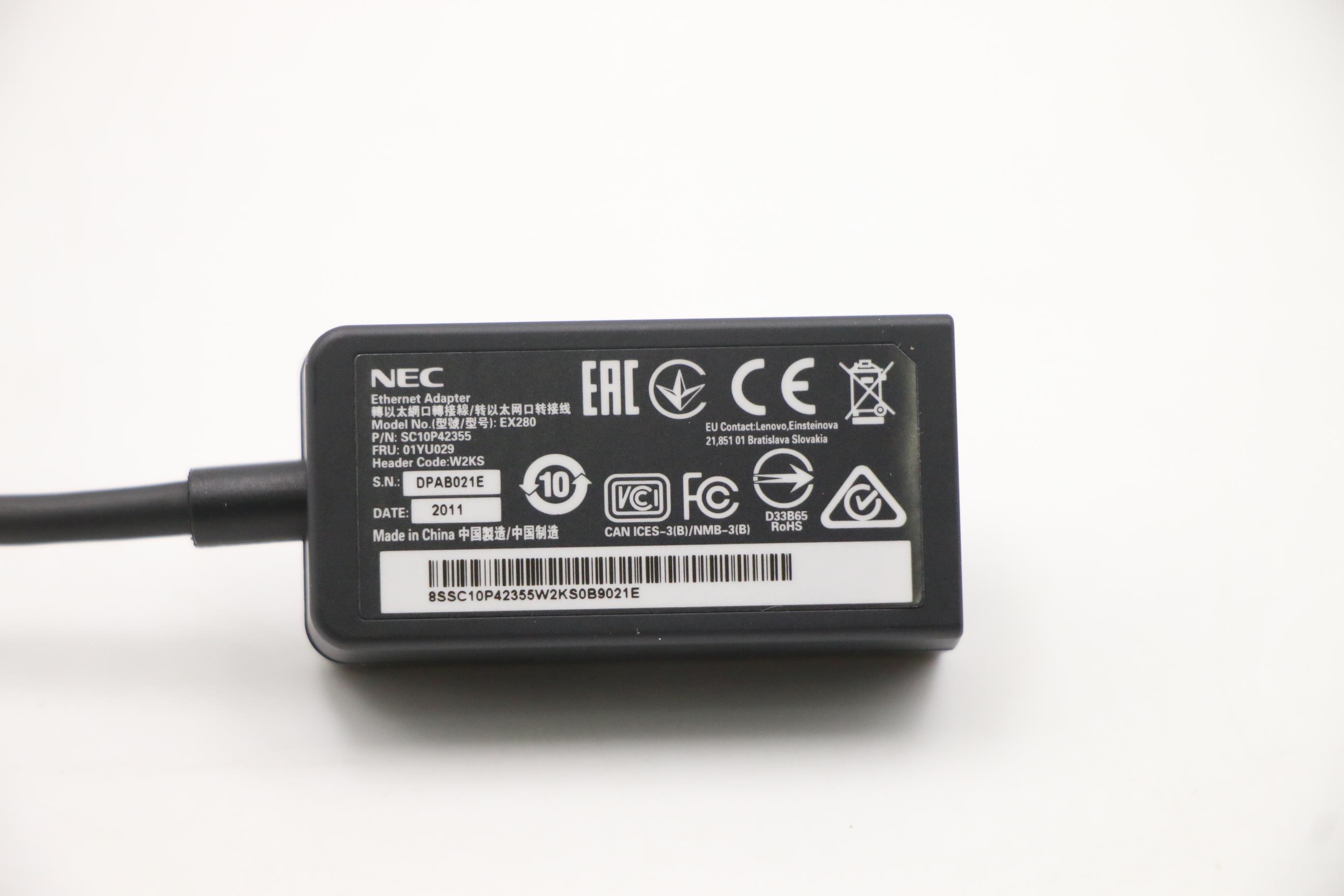 01YU029 - Original Lenovo Finn-1
FRU_Cable_Dongle_RJ45_NEC_Drapho