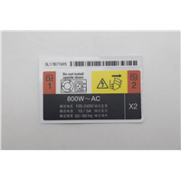 Lenovo SR250 V3 (ThinkSystem) LABELS - 03LA054