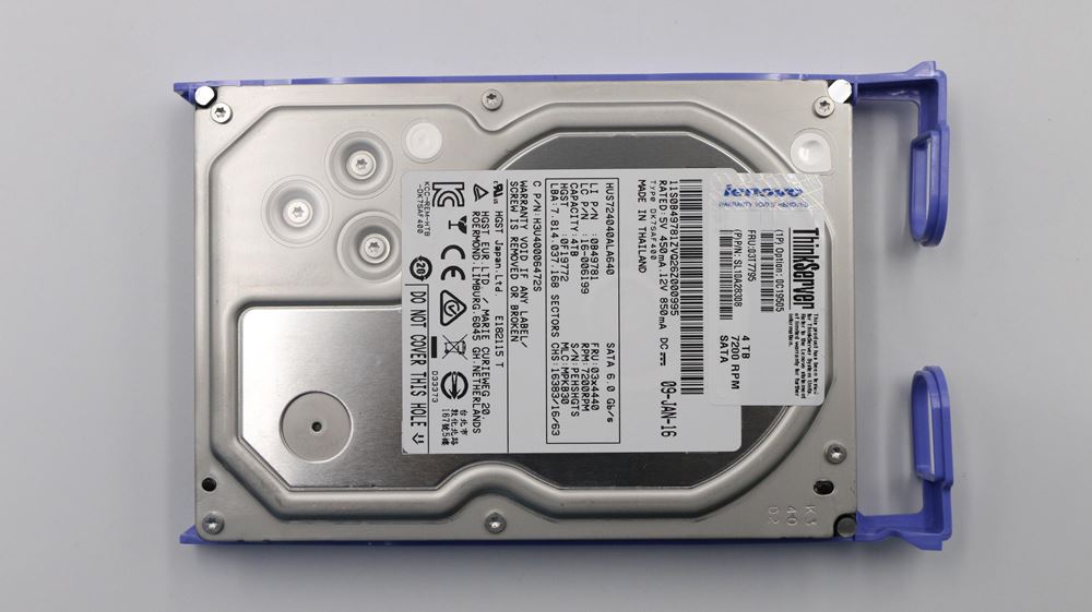 Lenovo Tower Server - TD340 (ThinkServer) HARD DRIVES - 03T7795