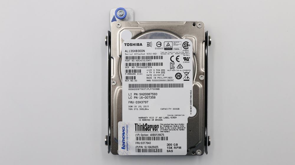 Lenovo Rack Server - RS140 (ThinkServer) HARD DRIVES - 03T7943