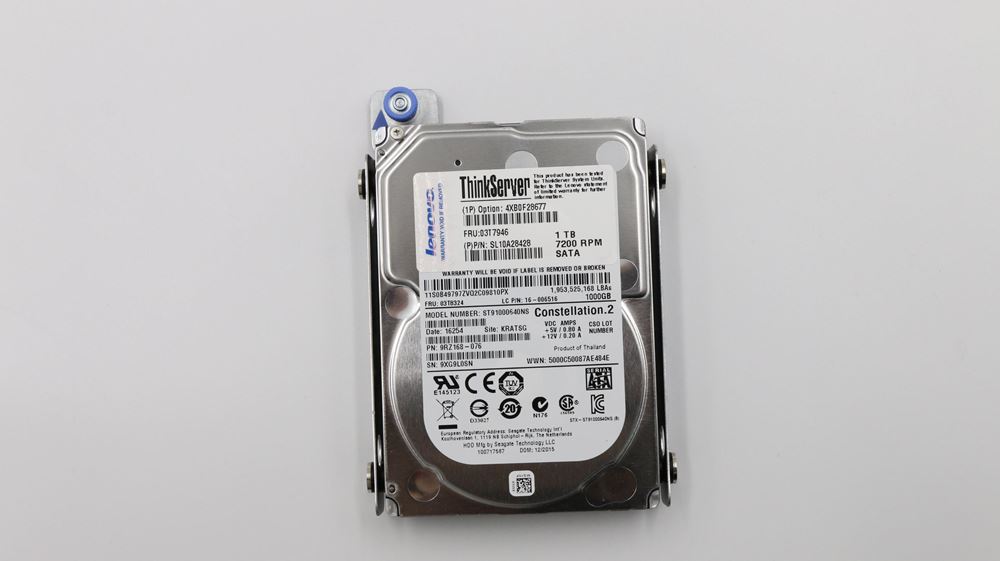 Lenovo Rack Server - RS140 (ThinkServer) HARD DRIVES - 03T7946