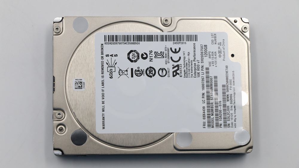 Lenovo Rack Server - RD550 (ThinkServer) HARD DRIVES - 03X4439