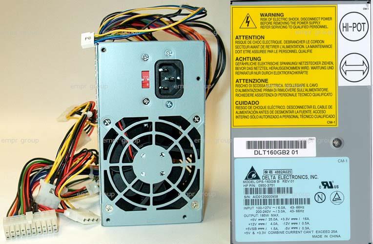 HP PAVILION 6475Z DESKTOP PC (US) - D7395A Power Supply 0950-3751