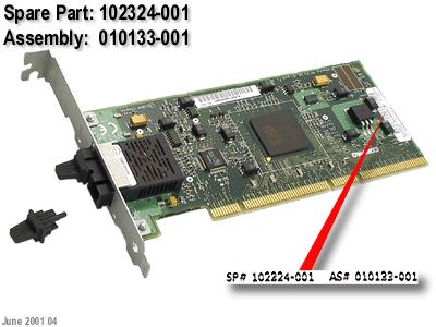 HPE Part 102324-001 HPE NC6134, 64-Bit PCI, 1000 SX Controller