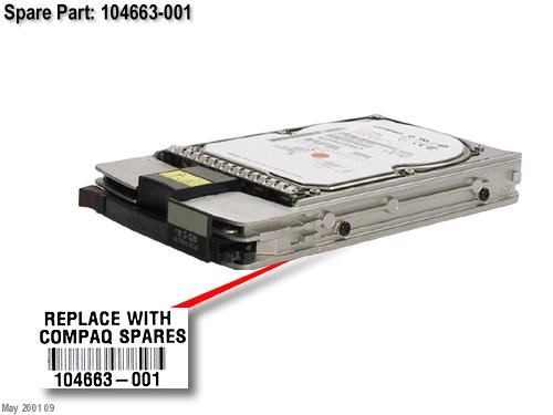 HPE Part 104663-001 18.2GB universal hot-plug Wide Ultra2 SCSI hard drive - 7,200 RPM - Includes 1-inch, 80-pin drive tray - (upgrade for 388144-B21, replacement for 388144-B22)
