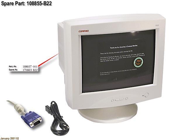 COMPAQ S500 MONITOR - 104745-B28 Monitor 108855-B22