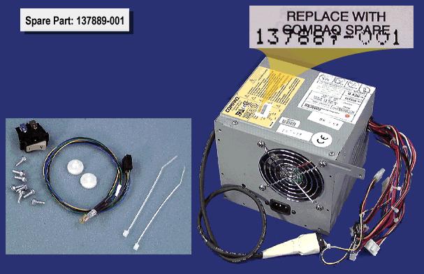COMPAQ DESKPRO EP DESKTOP PC P600 - 173633-001 Power Supply 137889-001
