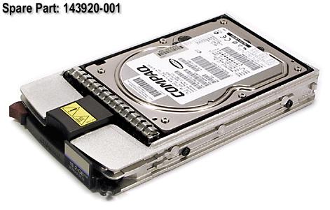 HPE Part 143920-001 HPE 18.2GB universal hot-plug Wide Ultra2 SCSI hard drive - 10,000 RPM - Includes 1-inch, 80-pin drive tray - (upgrade for 128418-B21, replacement for 128418-B22)