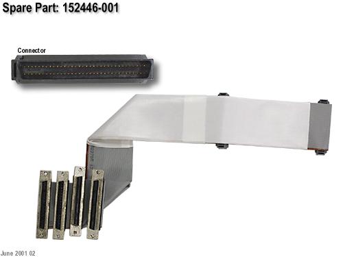 HPE Part 152446-001 Internal Differential SCSI ribbon cable for two drives - For TL881 or TL882