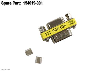 HPE Part 154019-001 HPE Adapter - 9-pin (M) to 9-pin (F) extender - (part of 149361-B21)