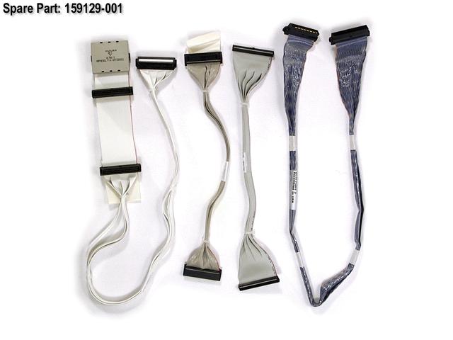 HPE Part 159129-001 Miscellaneous signal cable kit - Includes 34-pin floppy drive cable assembly, CD data shredded cable assembly, SCSI 2-device shredded cable assembly with terminator , SCSI 1-device shredded cable assembly