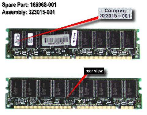 COMPAQ DESKPRO EP DESKTOP PC P450+/810E - 129206-083 Memory (DIMM) 166968-001