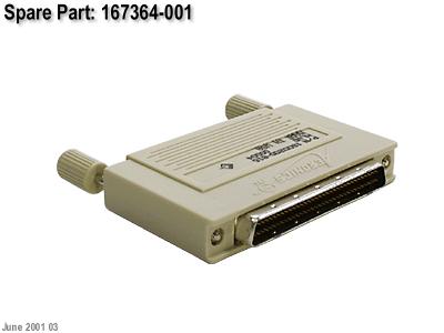 HPE Part 167364-001 HPE Low Voltage Differential/Single-Ended (LVD/SE) SCSI terminator - High density 68-pin (M) with thumbscrews