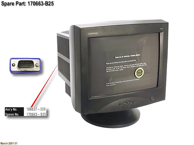 COMPAQ S510 MONITOR - 168636-B25 Monitor 170663-B25