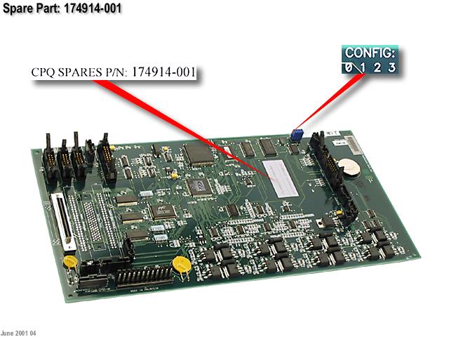 HPE Part 174914-001 4-channel High Voltage Differential (HVD) controller - Includes lithium cell that is not field replaceable - For TL891DX or TL892DX only