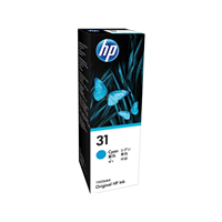 HP 31 Cyan Ink Cartridge Bottle (8,000 pages) - 1VU26AA for HP Smart Tank 517 Printer