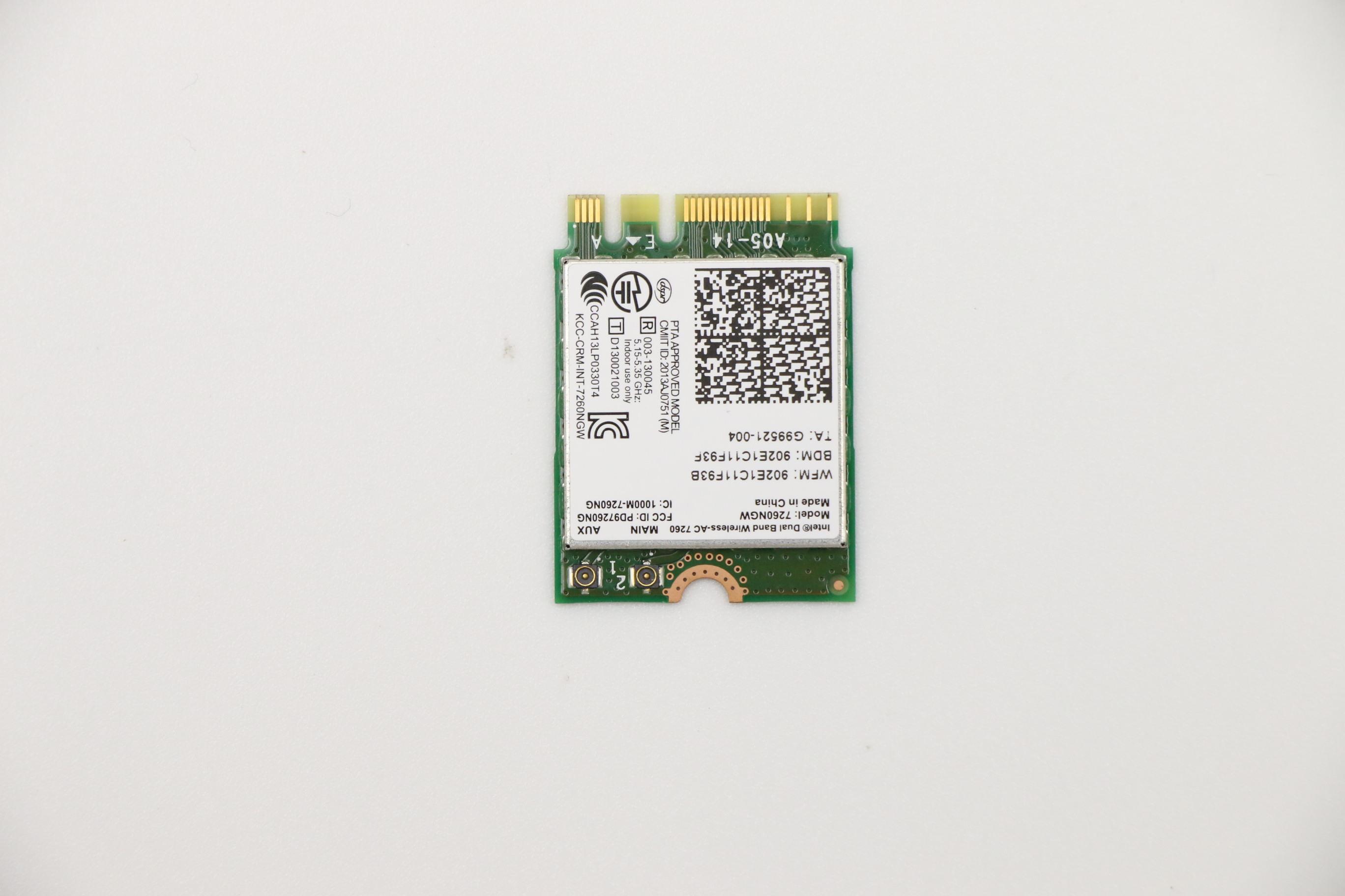 Lenovo Part  Original Lenovo Intel 7260 2x2AC+BT PCIE M.2 WLAN SAR