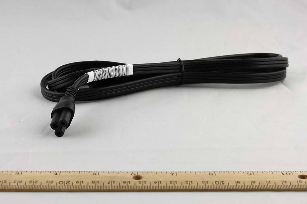 HP Part 213349-001 Power cord (Black) - Three-wire, 3.0m (9.8ft) long - Has straight (F) C5 receptacle (United States and Canada)