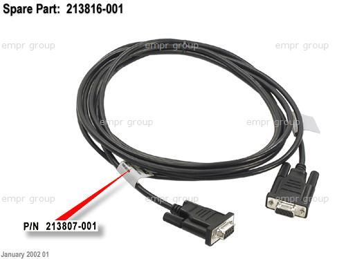 HPE Part 213816-001 Serial interface cable (Black) - Has two 9-pin D-sub (F) connectors - 3.7m 12ft) long