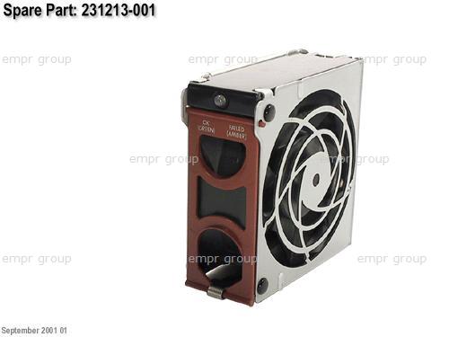 HPE Part 231213-001 HPE Hot-plug fan assembly - 92mm (3.62 inches) x 92mm (3.62 inches) - Includes the fan bracket, status LED, and release latch