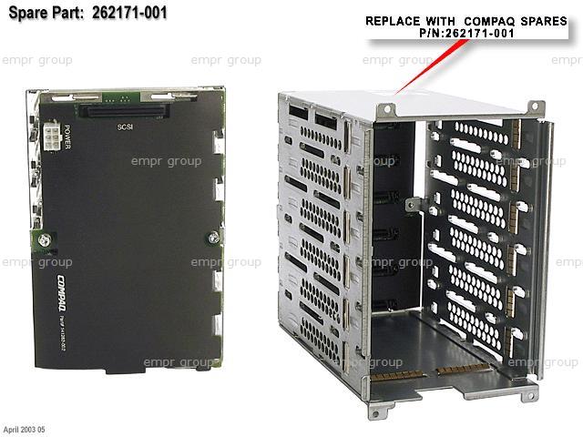 HPE Part 262171-001 Drive Cage with SCSI Simplex Board