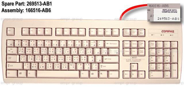 COMPAQ DESKPRO EN SMALL FORM FACTOR P500/810E - 153901-AB2 Keyboard 269513-AB1