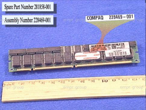 COMPAQ PROFESSIONAL WORKSTATION PW5100 300MHZ - 299305-A46 Memory (DIMM) 281858-001