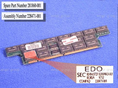 COMPAQ PROFESSIONAL WORKSTATION PW5100 300MHZ - 299305-A46 Memory (DIMM) 281860-001